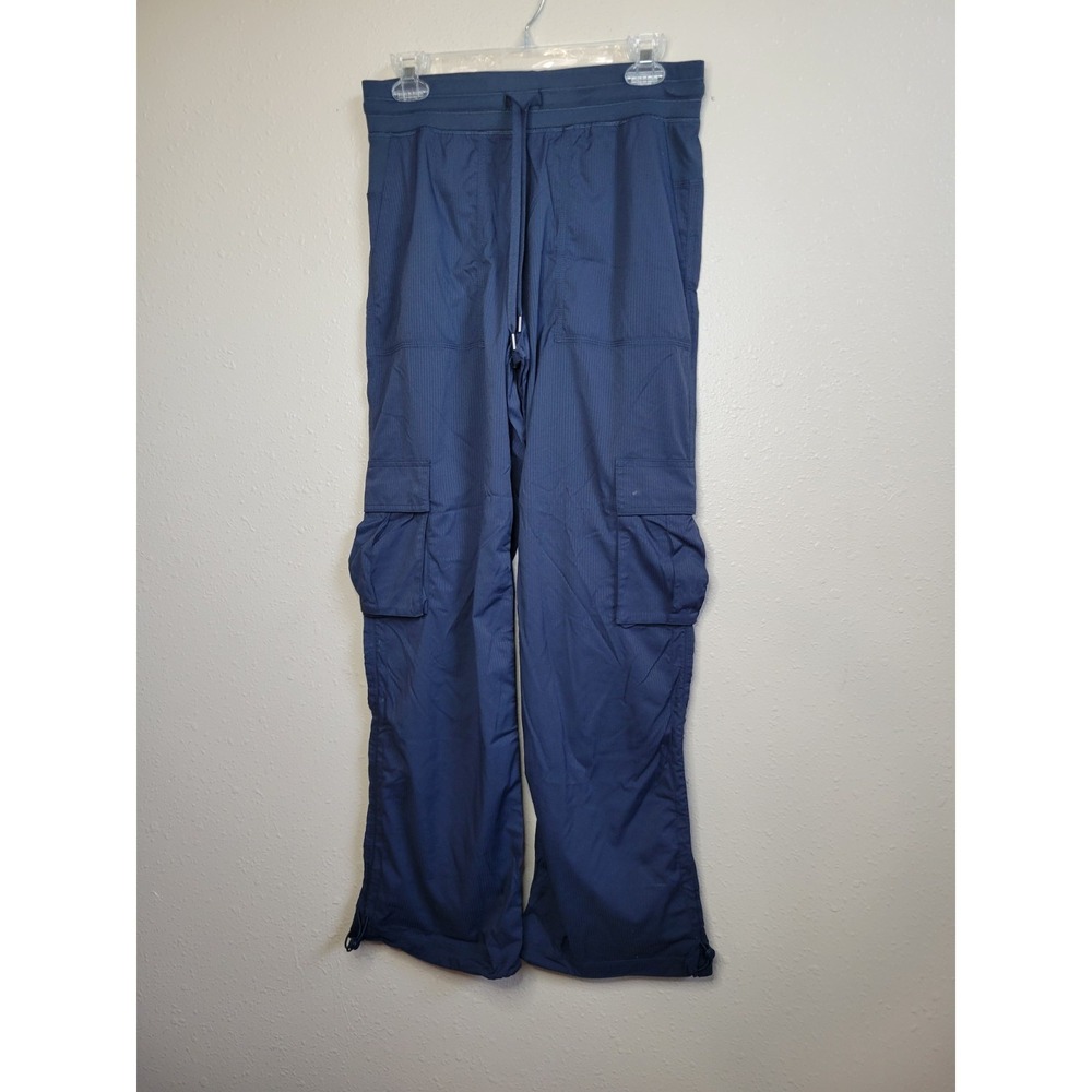 Crzy Yoga Womens Lightweight Cargo Utility Pants Elastic Waist Pockets Sz M 8/10